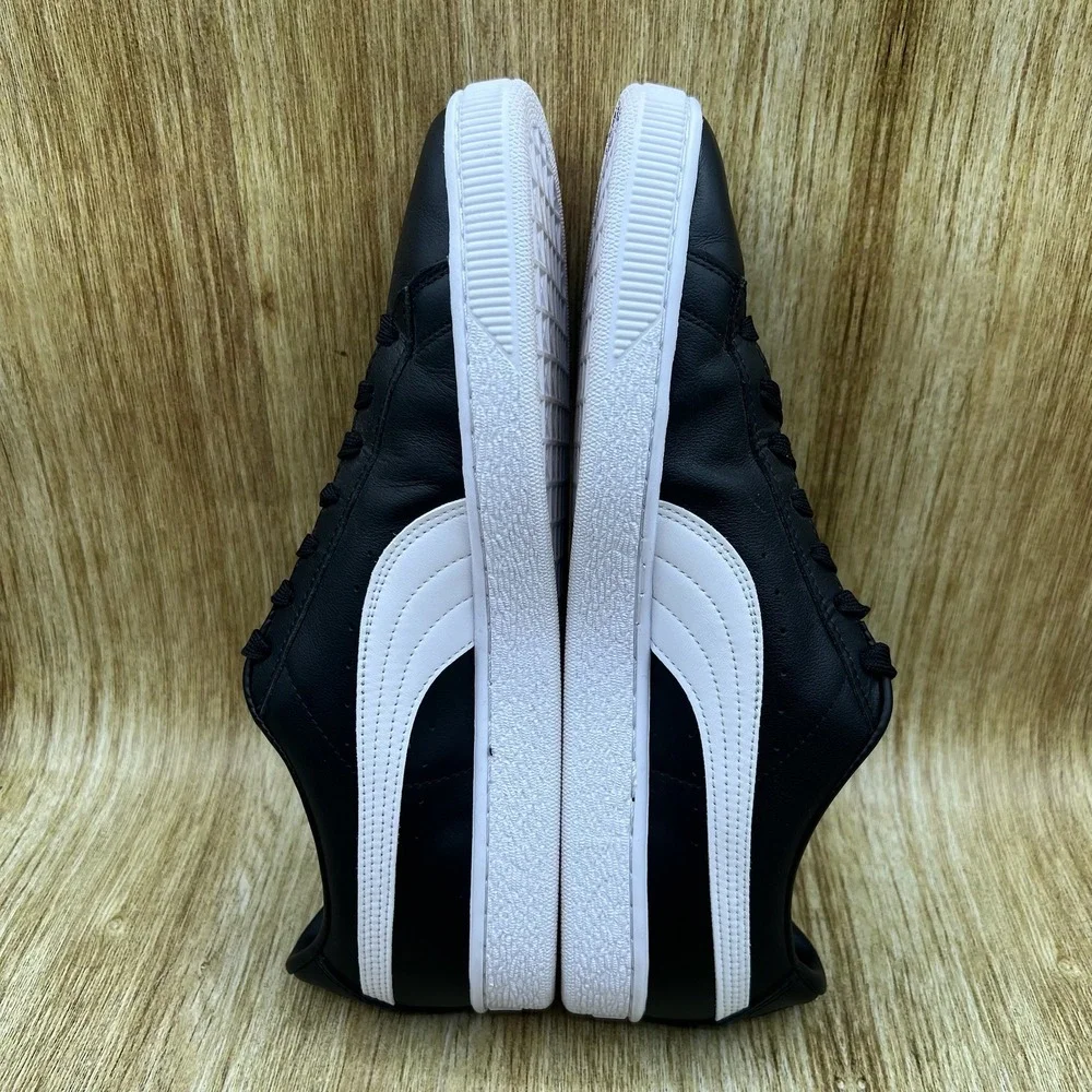 Puma Basket 21 Classic Sneakers Men's Size 11.5 Black White Leather 374923-04